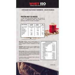 Información nutricional Whey Isolate Kinchoc 900g