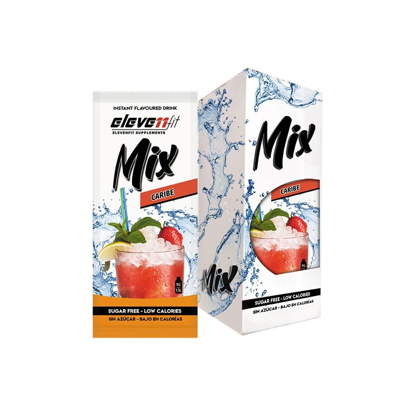 DOOS MET 12 MIX ENVELOPPEN CARIBBEAN SMAAK SUIKERVRIJE INSTANT DRANKEN...