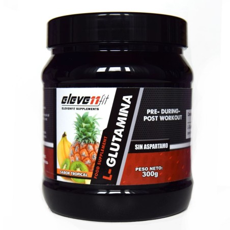 GLUTAMINE TROPICAL FLAVOUR 300GR Glutamine ElevenFit Geef je...