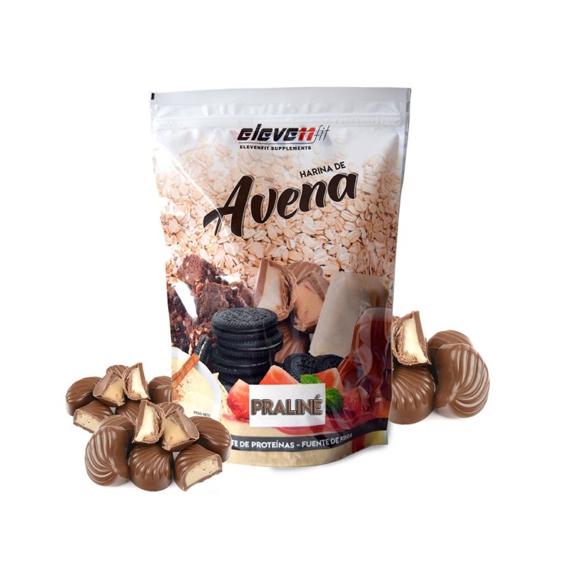 1 KG DI FARINA D'AVENA AROMA PRALINE FARINA D'AVENA DAELEVENFIT IlF...