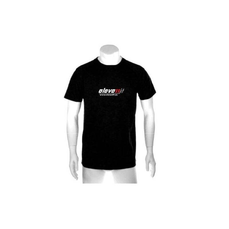 ▷ Zwart katoenen T-shirt voor heren - Elevenfit