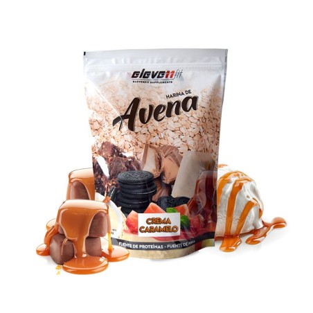▷ Płatki owsiane o smaku kremu karmelowego 1 kg - Elevenfit