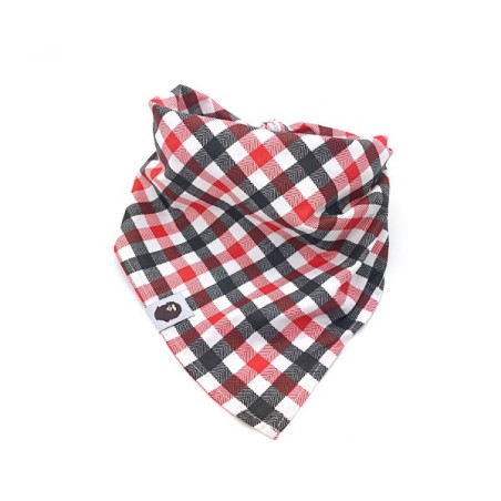 Stoere honden bandana rood zwart wit 'Houthakker'